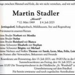Martin Stadler Aying Traueranzeige